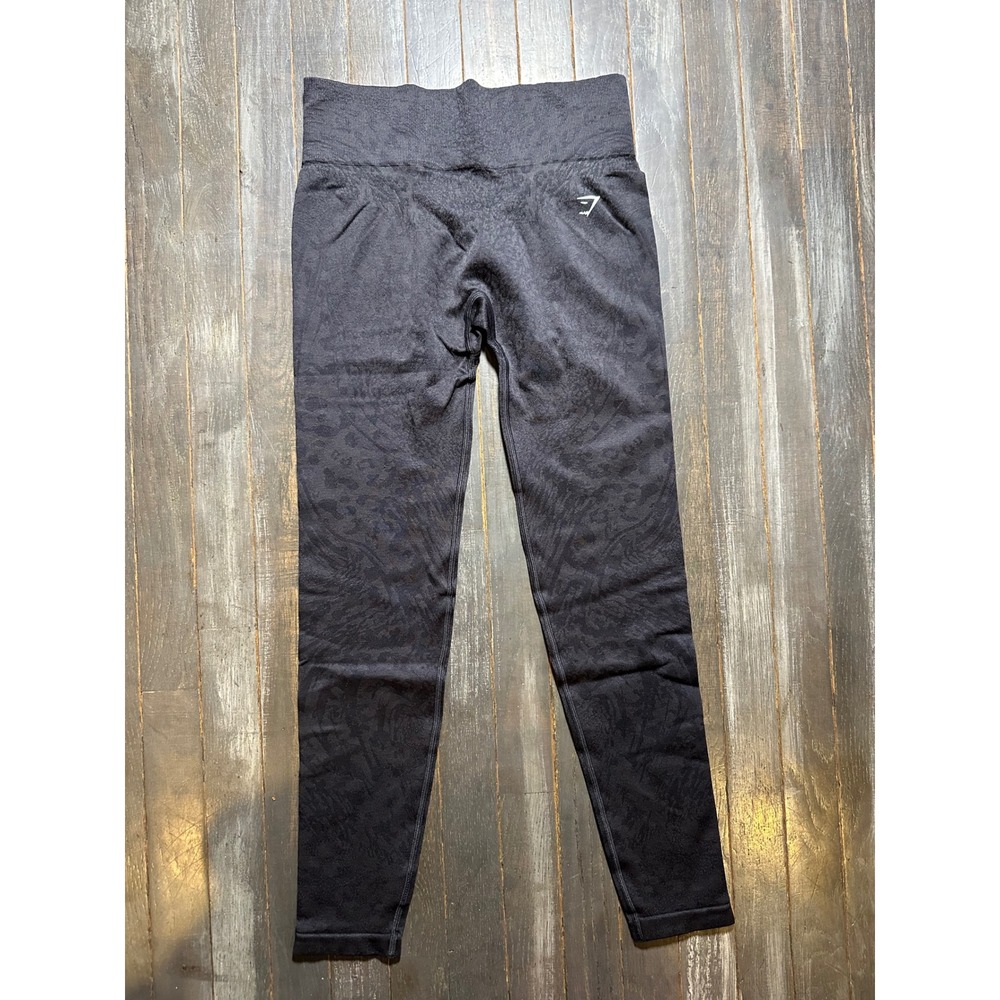 Gymshark Adapt Animal Seamless Leggings Black High Waisted Scrunch - Picture 2 of 5